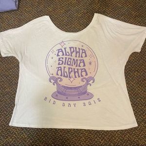 Alpha Sigma Alpha shirt greek letters ASA letters bid day shirt size medium